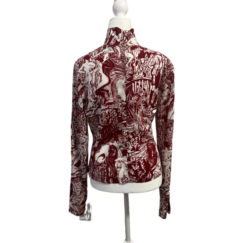 L'ACADEMIE LOS ANGELES NWT Darcia Top in Red Ceramic